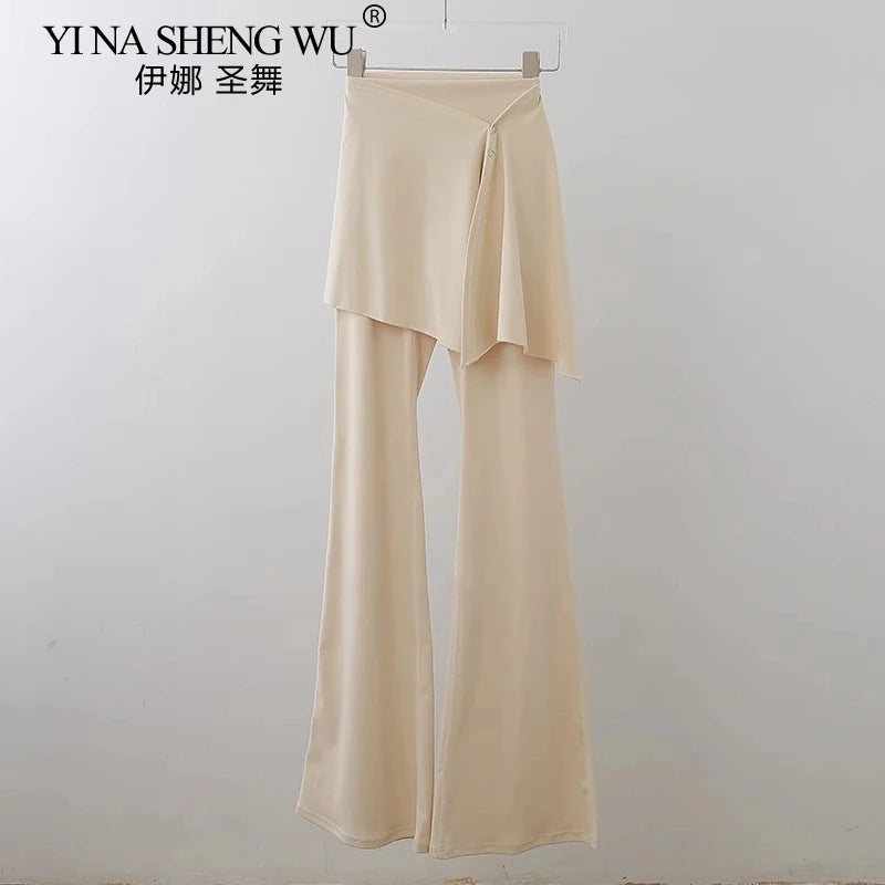 Women's Dance Practice Pants Latin Dance/Classical Dance/Yoga Costume Adult Modern Dance Bell-bottoms Pilates Fitness Wear