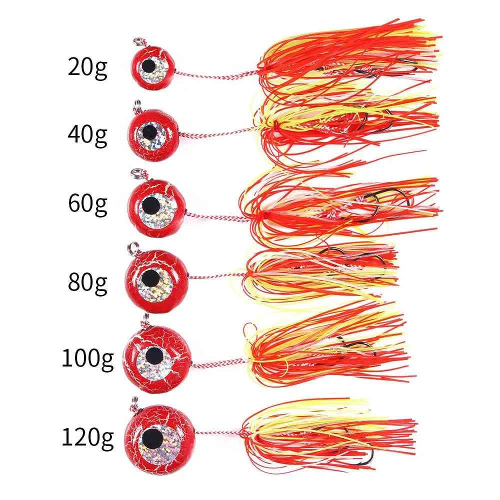 20g-120g Tenya Jig esca da pesca piombo Jighead esca nautica in mare con gonna in gomma esca da pesca luminosa in acqua salata