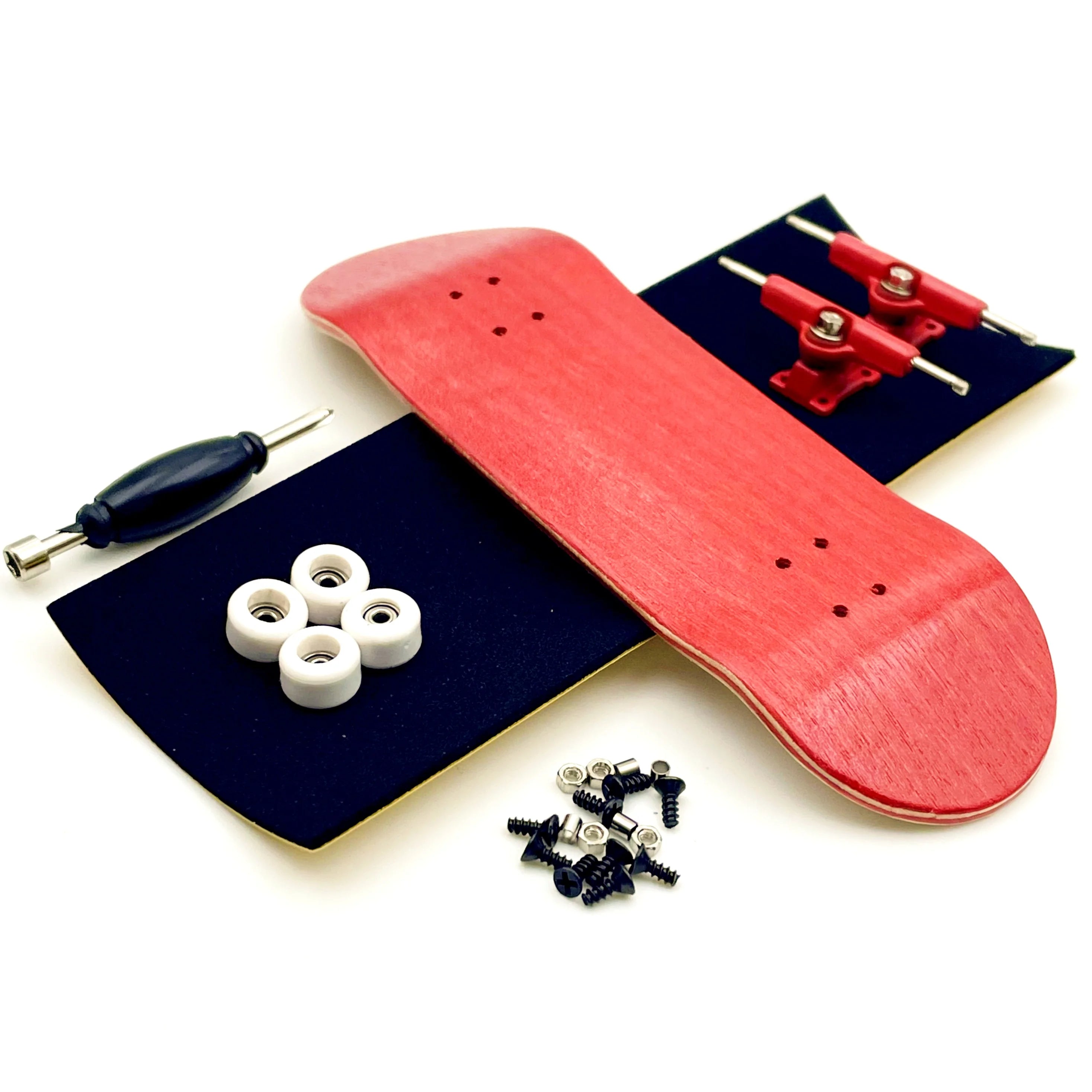 Fingerboard Professionale 32mm in Legno – Mini Skateboard in Acero Canadese a 5 Strati con Truck Doppio Asse e Ruote con Cuscinetti