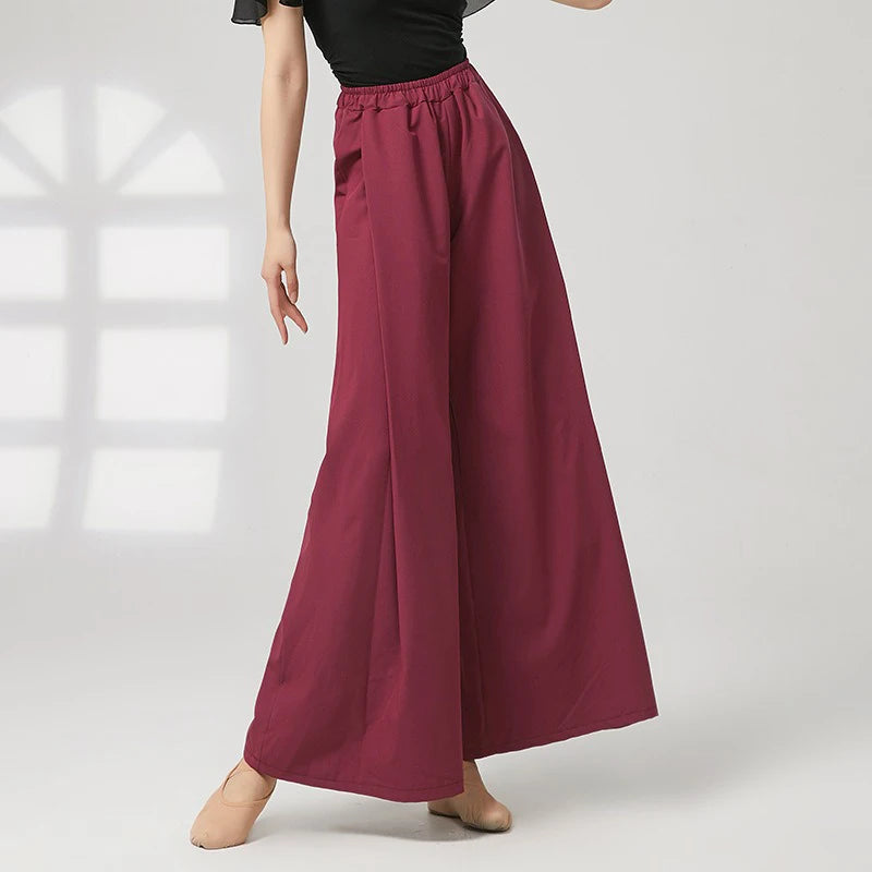 Modern Dance Girl Loose Straight Wide-Leg Pants Classic Dance Practice Outfit Daily Wear Comfortable Fit Dance Trousers