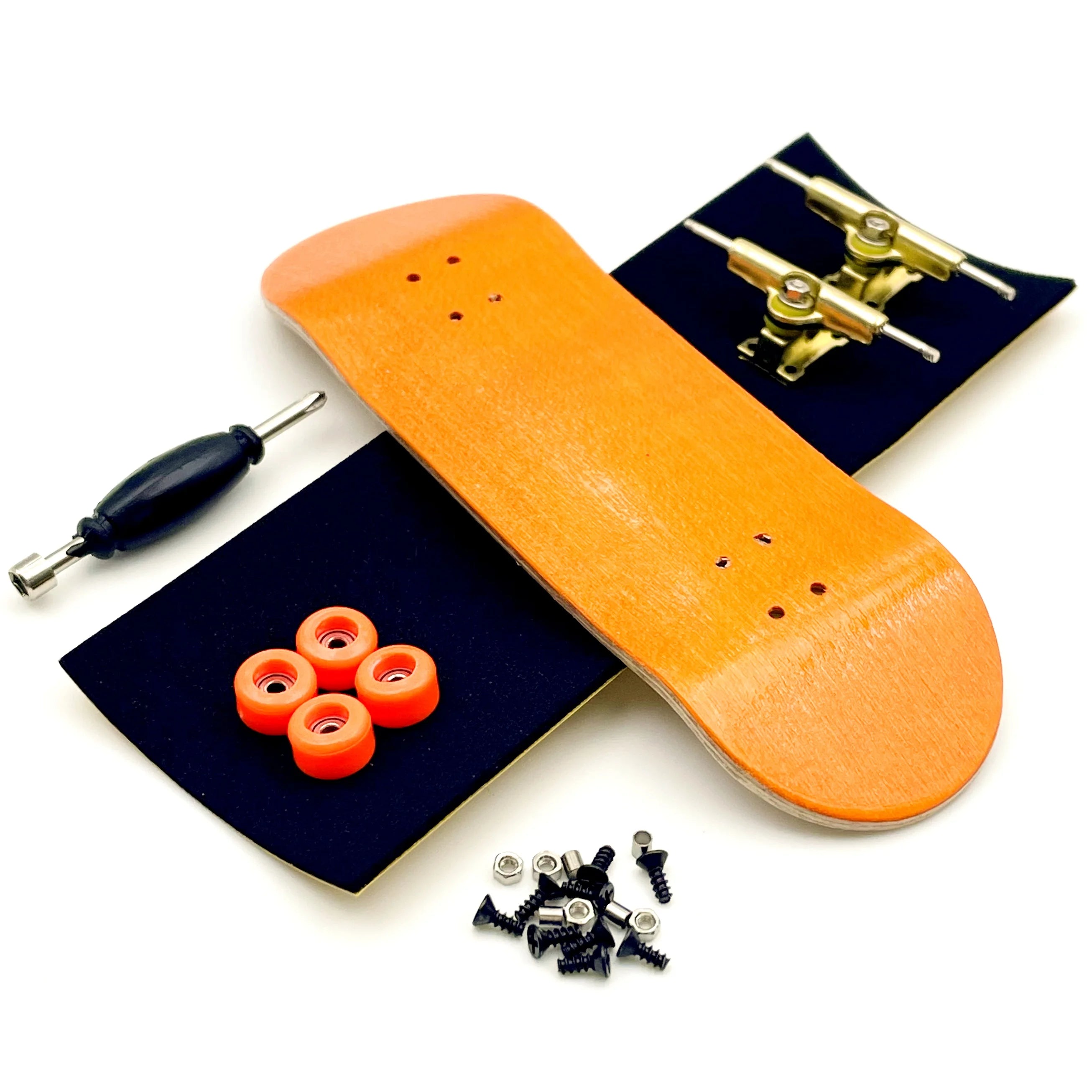 Fingerboard Professionale 32mm in Legno – Mini Skateboard in Acero Canadese a 5 Strati con Truck Doppio Asse e Ruote con Cuscinetti