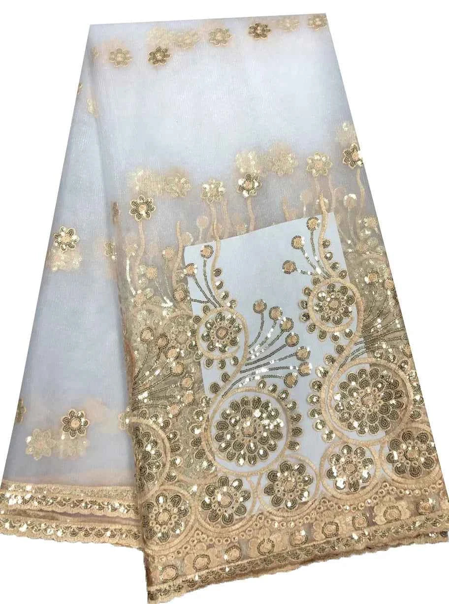 5yards/lot 2025 High Quality Nigerian French Lace African Lace Fabric for Party Dress Peach Africa Lace Fabric ALC