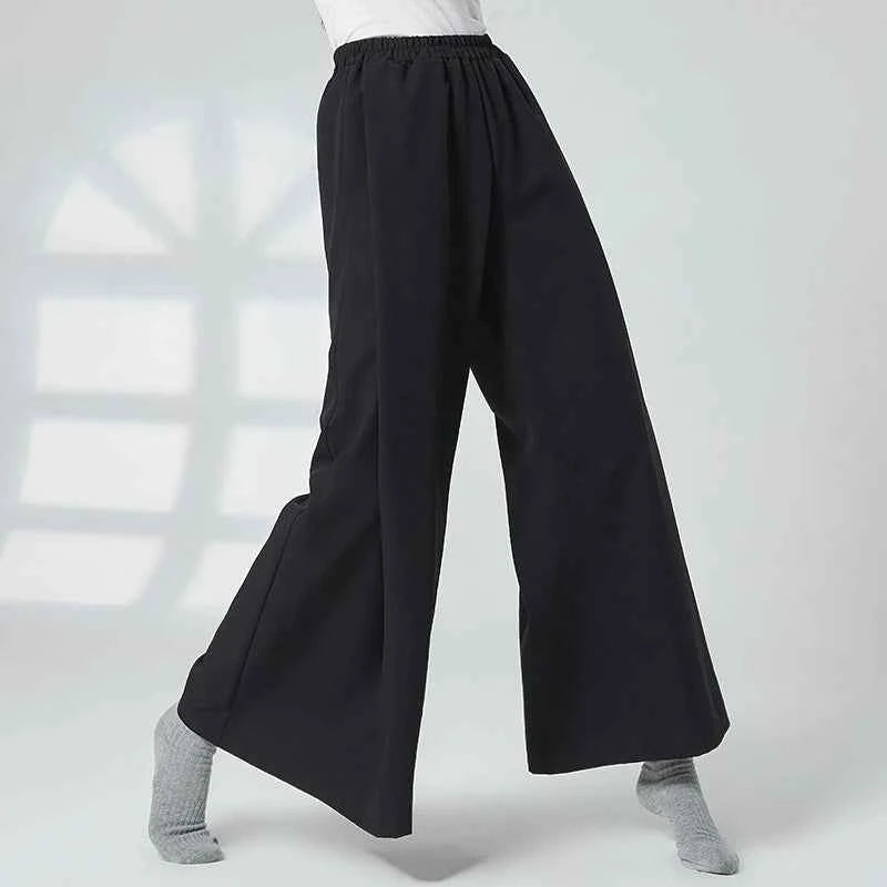 Modern Dance Girl Loose Straight Wide-Leg Pants Classic Dance Practice Outfit Daily Wear Comfortable Fit Dance Trousers