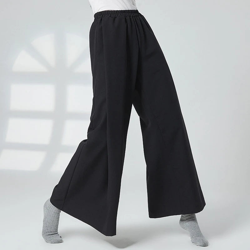 Modern Dance Girl Loose Straight Wide-Leg Pants Classic Dance Practice Outfit Daily Wear Comfortable Fit Dance Trousers