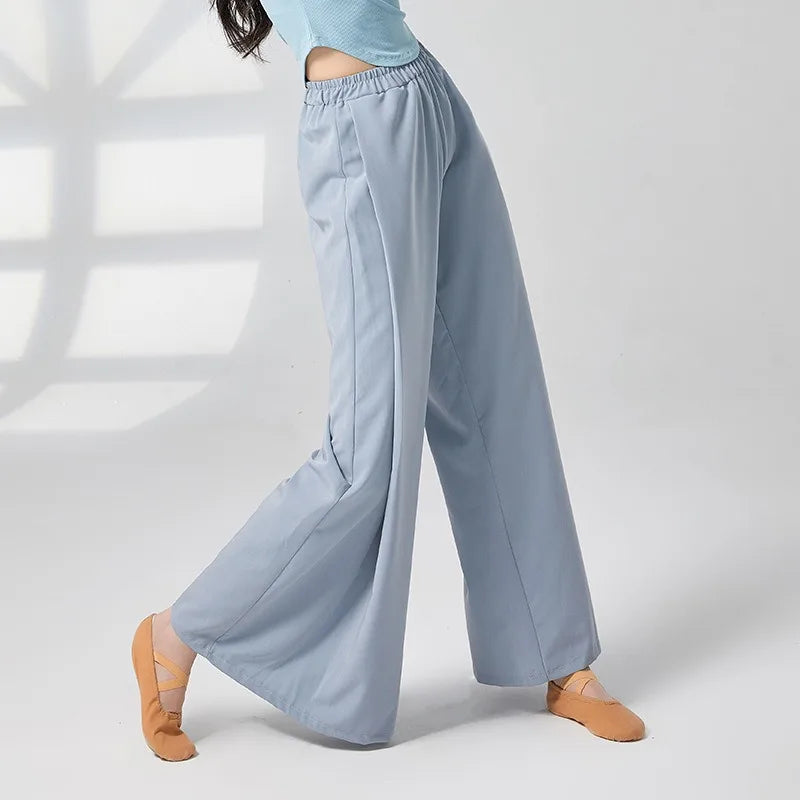 Modern Dance Girl Loose Straight Wide-Leg Pants Classic Dance Practice Outfit Daily Wear Comfortable Fit Dance Trousers