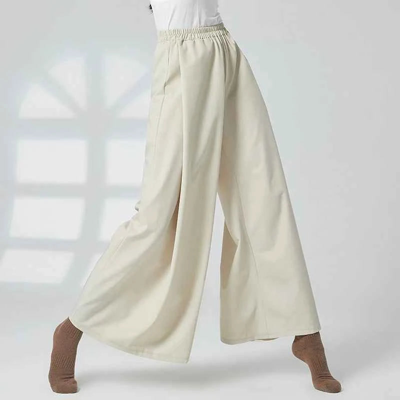 Modern Dance Girl Loose Straight Wide-Leg Pants Classic Dance Practice Outfit Daily Wear Comfortable Fit Dance Trousers
