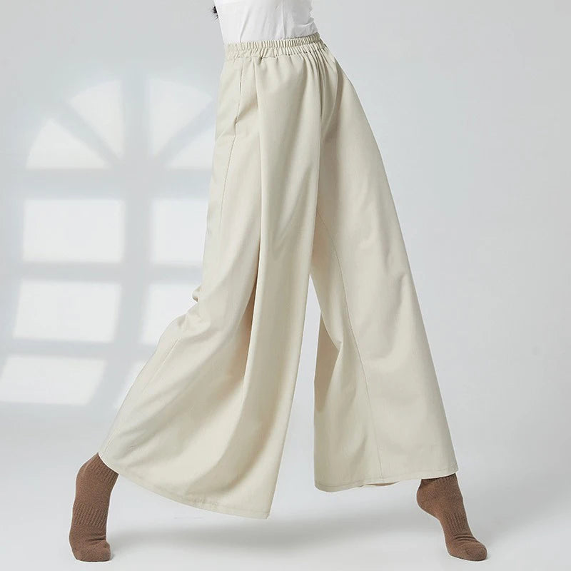Modern Dance Girl Loose Straight Wide-Leg Pants Classic Dance Practice Outfit Daily Wear Comfortable Fit Dance Trousers