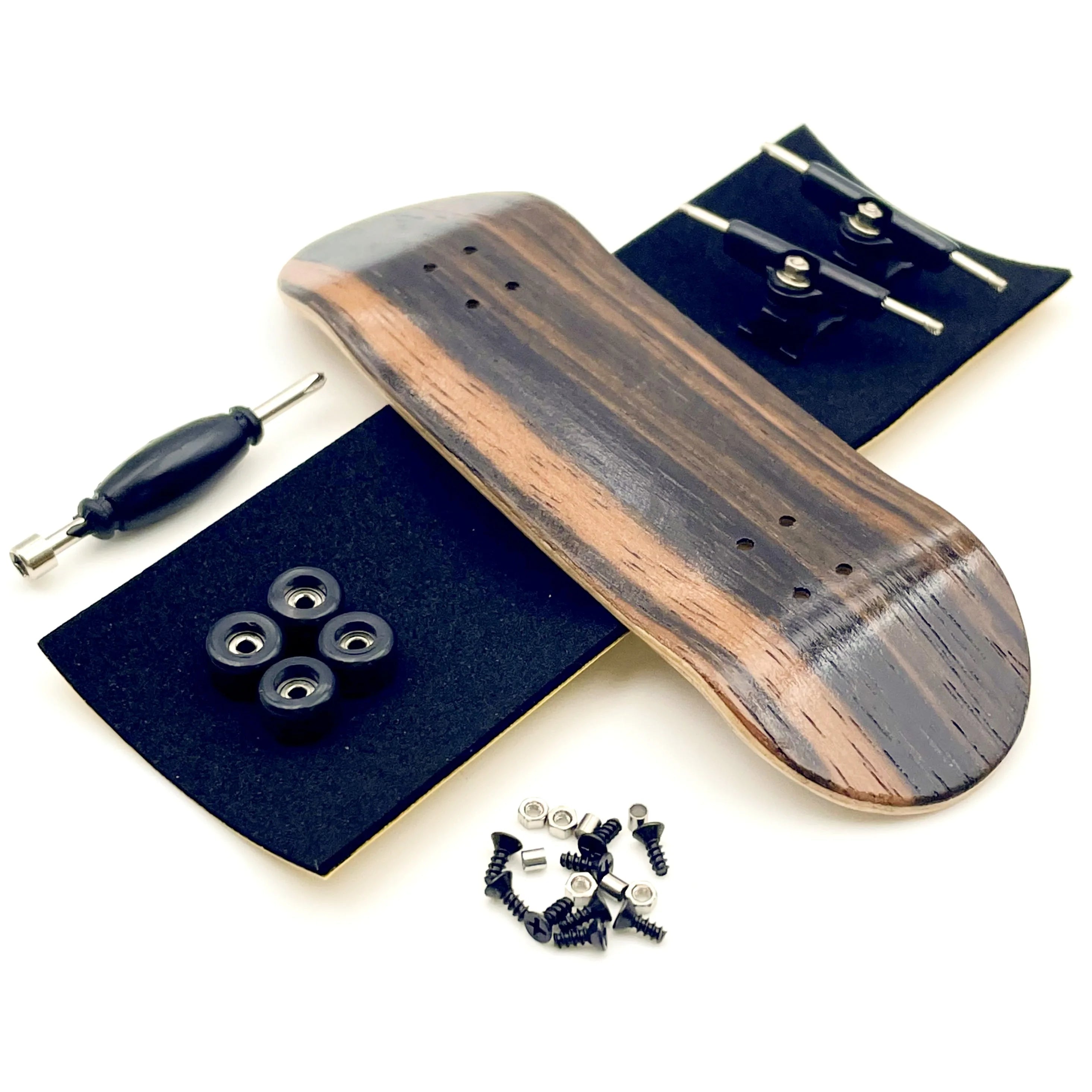 Fingerboard Professionale 32mm in Legno – Mini Skateboard in Acero Canadese a 5 Strati con Truck Doppio Asse e Ruote con Cuscinetti