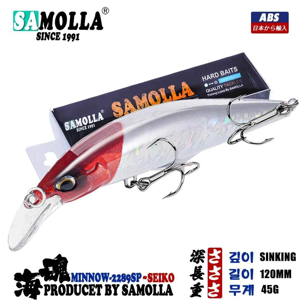 New Sinking Minnow Fishing Lure 45g 120mm Bass Baits Seabass Pike Isca Artificial Pesca Accesorios Mar Peche En Mer Leurre