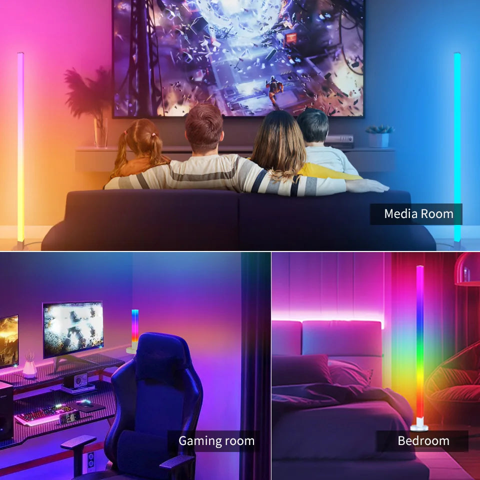 Lampada da Terra 150cm Smart RGB – Controllo APP, Illuminazione Moderna per Camera, Salotto e Gaming