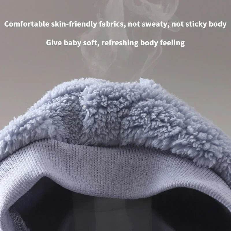 Set Bambina Pile Inverno 2 Pezzi - Felpa e Pantaloni Caldi Autunno