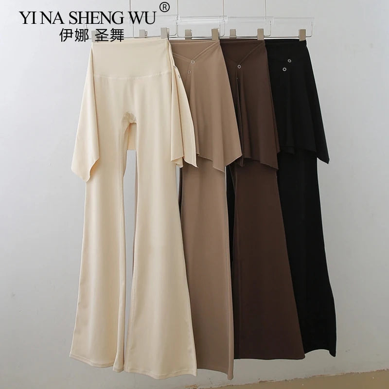 Women's Dance Practice Pants Latin Dance/Classical Dance/Yoga Costume Adult Modern Dance Bell-bottoms Pilates Fitness Wear