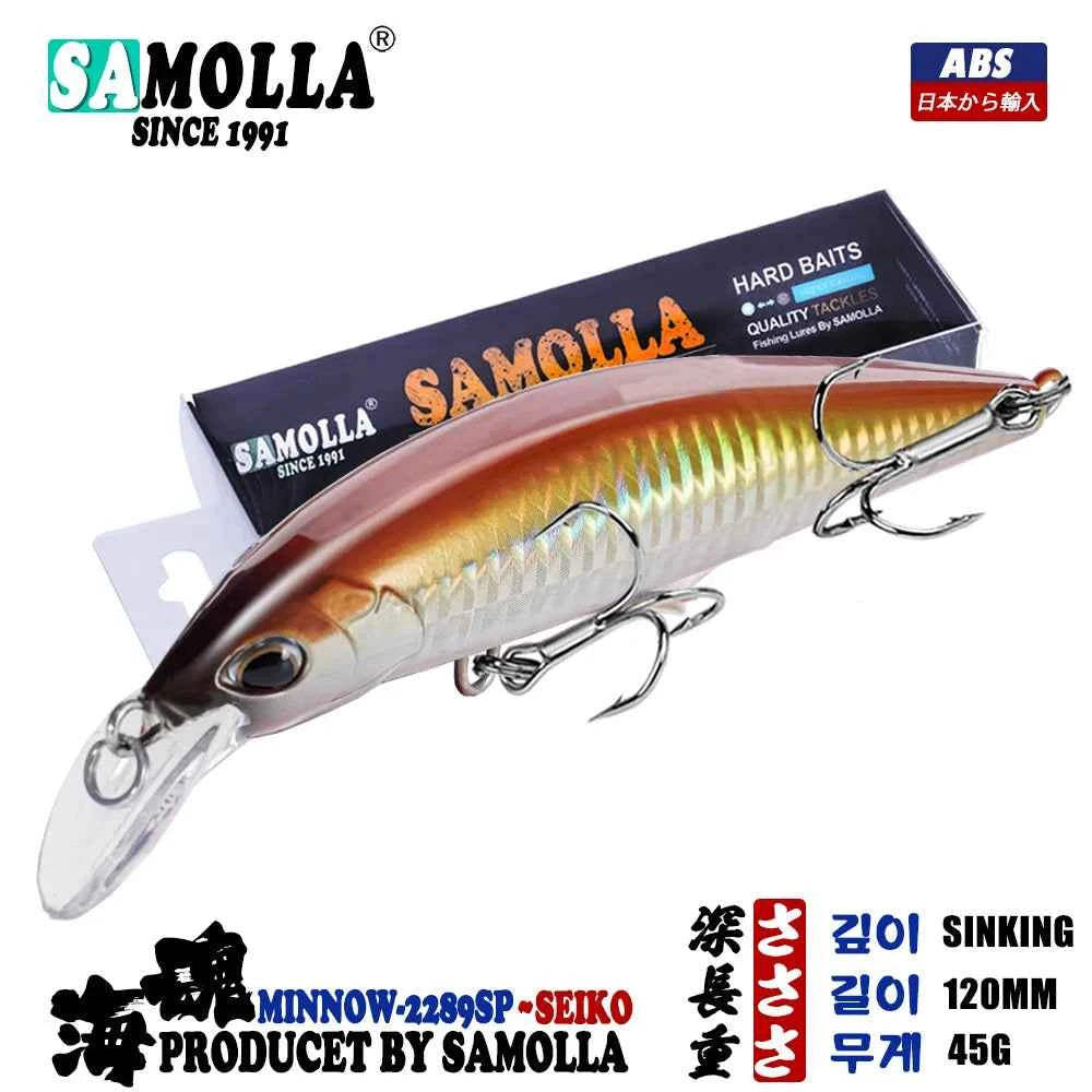 New Sinking Minnow Fishing Lure 45g 120mm Bass Baits Seabass Pike Isca Artificial Pesca Accesorios Mar Peche En Mer Leurre