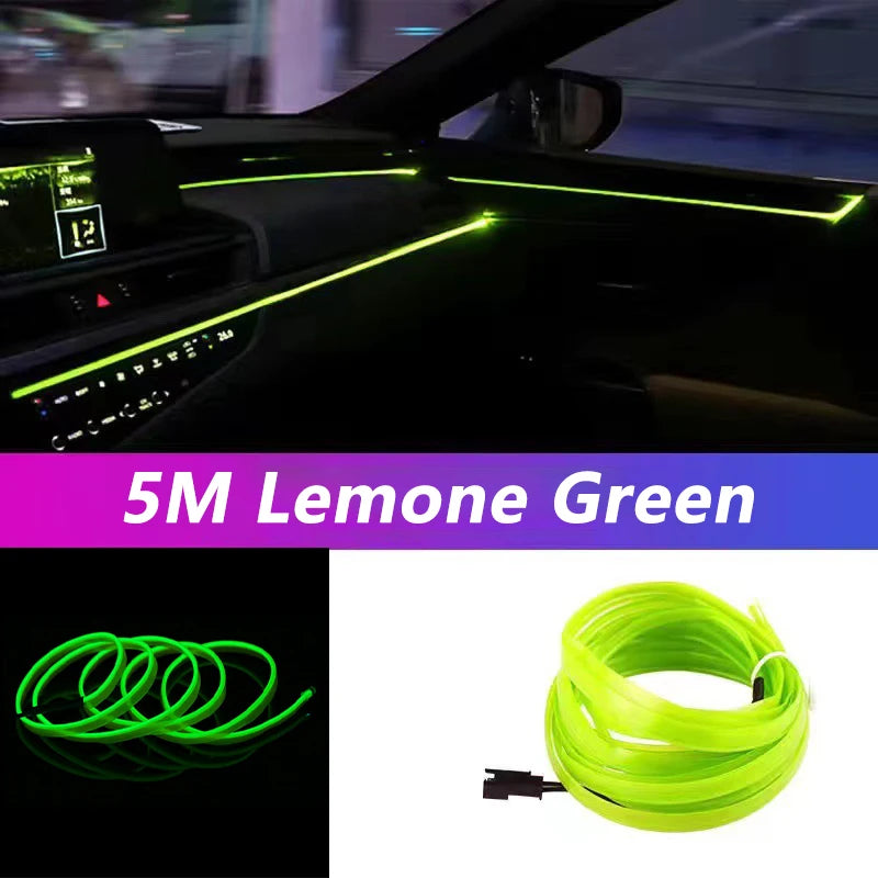 Striscia LED Interni Auto 5M – Neon EL Flessibile per Decorazione e Atmosfera