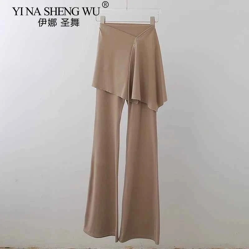 Women's Dance Practice Pants Latin Dance/Classical Dance/Yoga Costume Adult Modern Dance Bell-bottoms Pilates Fitness Wear