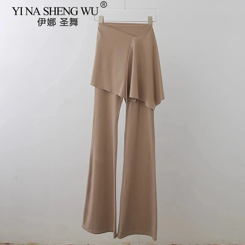 Women's Dance Practice Pants Latin Dance/Classical Dance/Yoga Costume Adult Modern Dance Bell-bottoms Pilates Fitness Wear