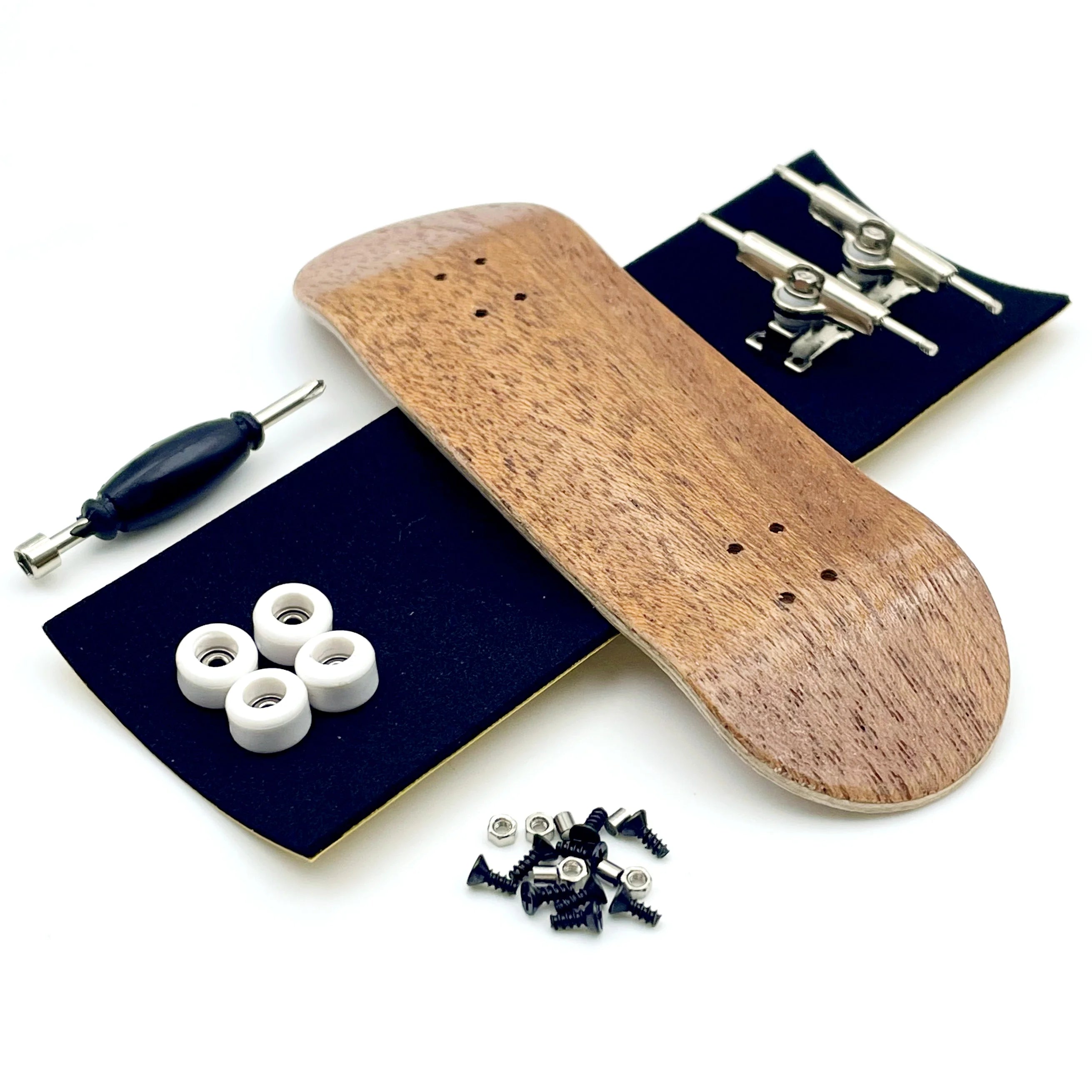 Fingerboard Professionale 32mm in Legno – Mini Skateboard in Acero Canadese a 5 Strati con Truck Doppio Asse e Ruote con Cuscinetti