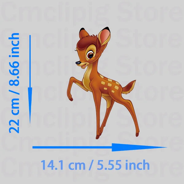 Lovely Bambi self-adhesive Clothing thermoadhesive patches thermo-stickers for children stripes appliques iron on transfer