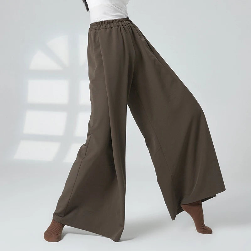 Modern Dance Girl Loose Straight Wide-Leg Pants Classic Dance Practice Outfit Daily Wear Comfortable Fit Dance Trousers