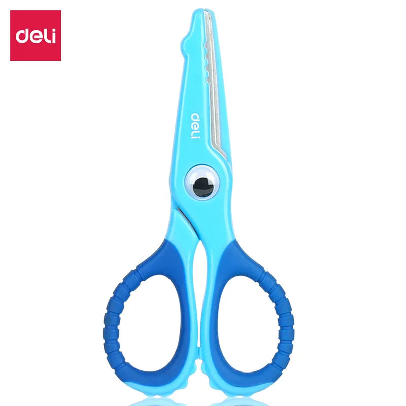DELI Cartoon Safety Scissors for Kids DIY Cute Craft Paper Scissors School Stationery