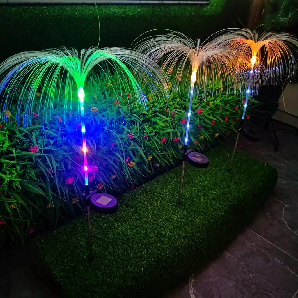 LED Solar Jellyfish Garden Lights Outdoor Waterproof Yard Balcony Pathway Lawn Wedding Party Decoration Solar Power Flowers Lamp