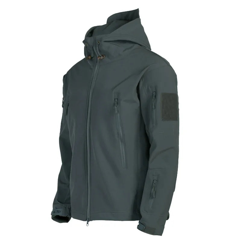 Giacca Tattica sportiva Uomo  – Softshell Impermeabile, Traspirante e Foderata in Pile per Outdoor e Escursionismo