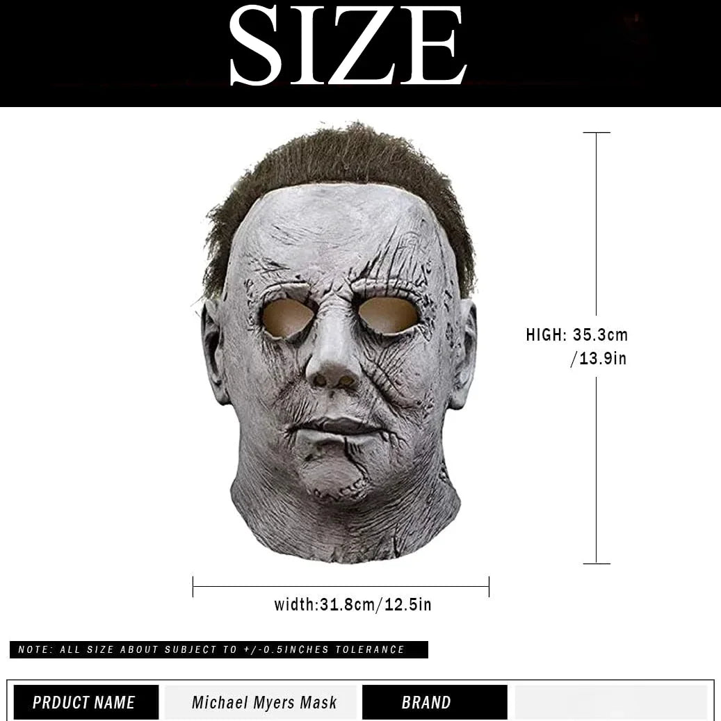 Halloween Mask Michael Myers Carnevale Killer Cosplay Costume Prop Horror Latex Headgear Bloody Killer Cos Adult Party Supplies