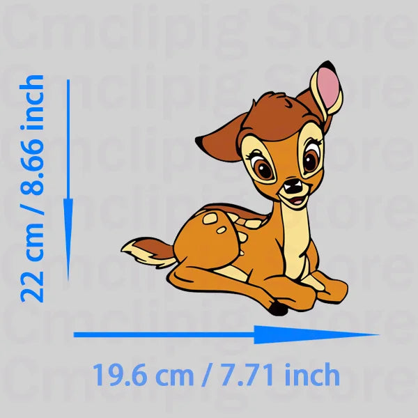 Lovely Bambi self-adhesive Clothing thermoadhesive patches thermo-stickers for children stripes appliques iron on transfer