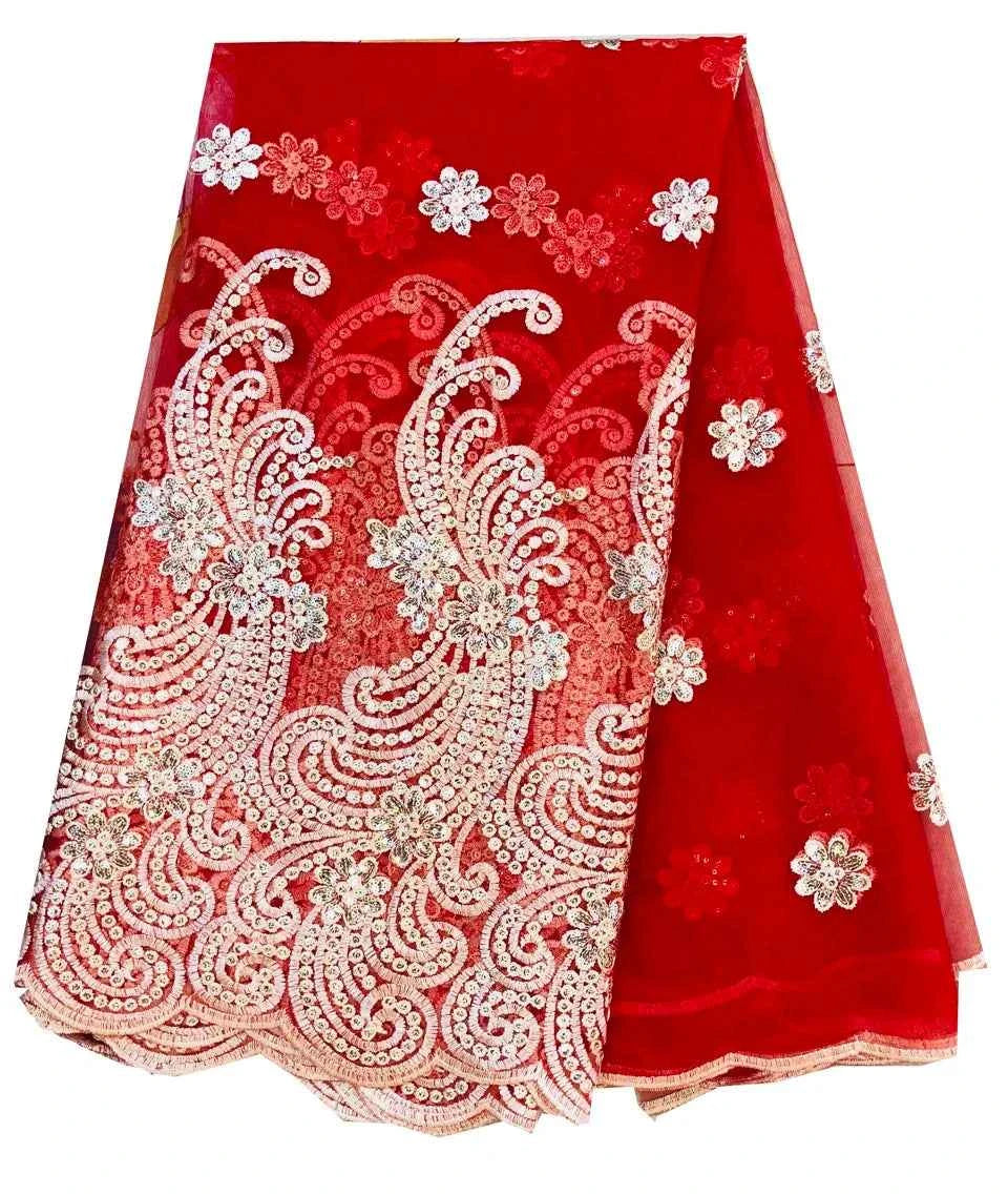 5yards/lot 2025 High Quality Nigerian French Lace African Lace Fabric for Party Dress Peach Africa Lace Fabric ALC