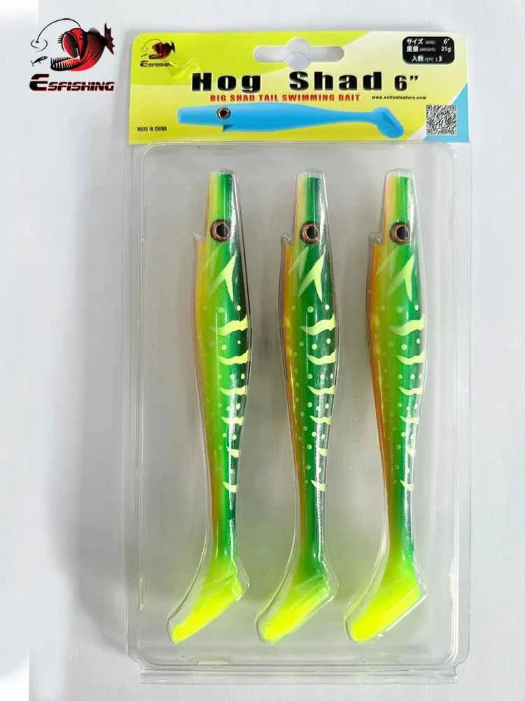 KESFISHING Hog Shad 4”5”6”8” inch Pesca Isca Artificial Bait Big Catch Sea Fishing Wobblers winter fishing Soft Fishing