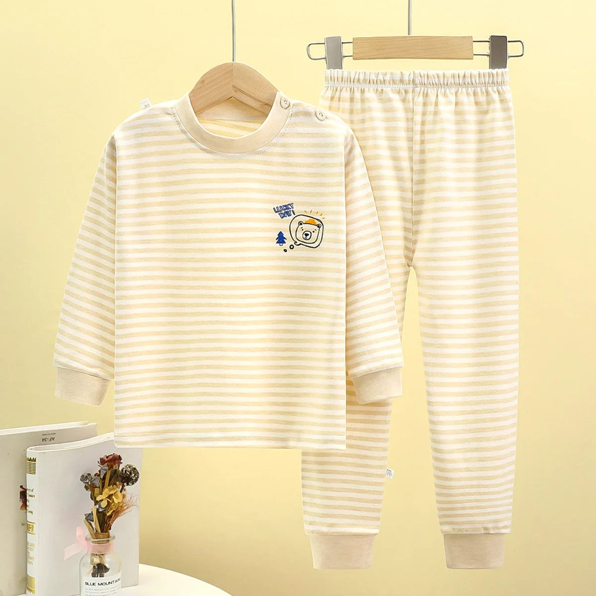 New Children's Cotton Underwear Two-piece Boy Girls Fall And Winter Children's Home Wear Children's Pajamas Children's Warm Clot