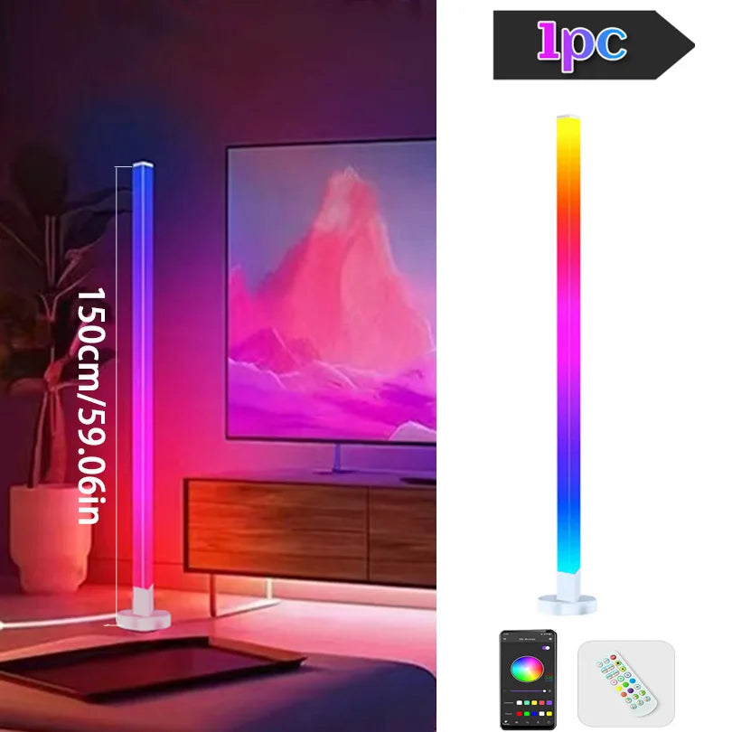 Lampada da Terra 150cm Smart RGB – Controllo APP, Illuminazione Moderna per Camera, Salotto e Gaming