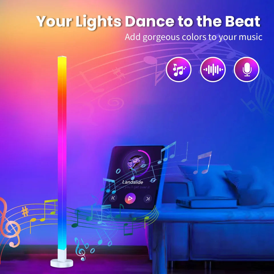 Lampada da Terra 150cm Smart RGB – Controllo APP, Illuminazione Moderna per Camera, Salotto e Gaming
