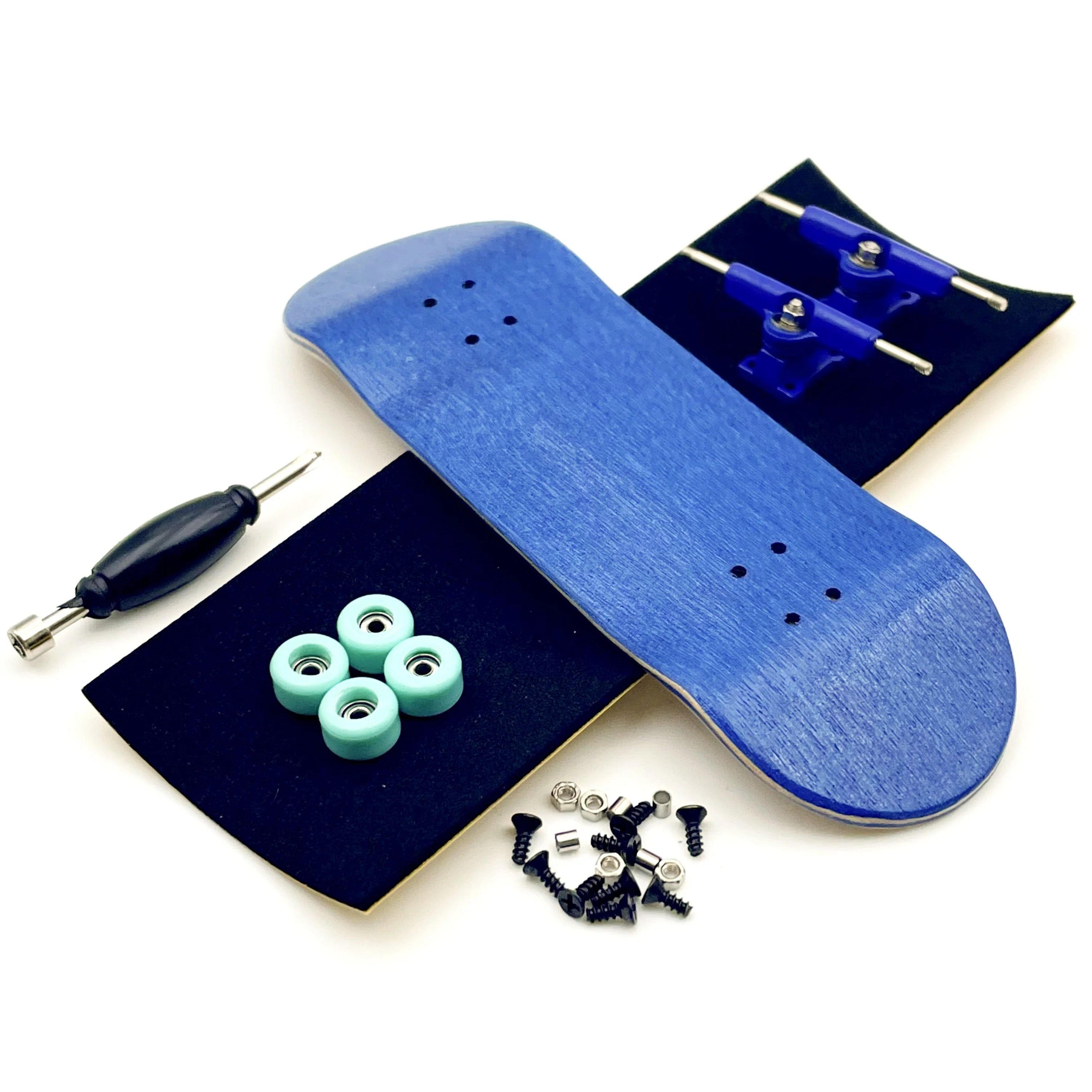 Fingerboard Professionale 32mm in Legno – Mini Skateboard in Acero Canadese a 5 Strati con Truck Doppio Asse e Ruote con Cuscinetti