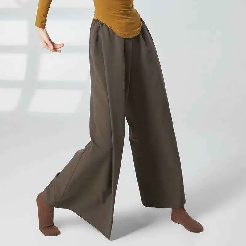 Modern Dance Girl Loose Straight Wide-Leg Pants Classic Dance Practice Outfit Daily Wear Comfortable Fit Dance Trousers