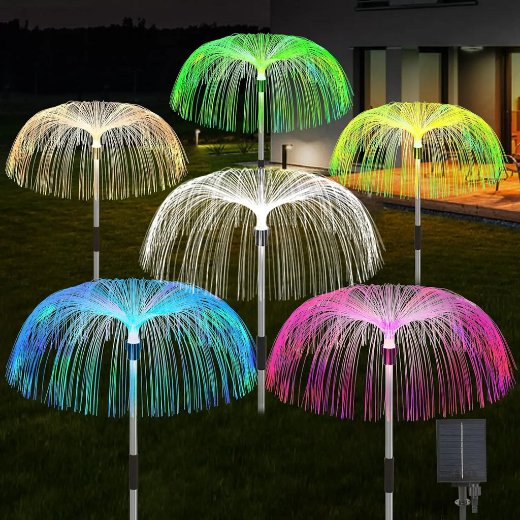 LED Solar Jellyfish Garden Lights Outdoor Waterproof Yard Balcony Pathway Lawn Wedding Party Decoration Solar Power Flowers Lamp