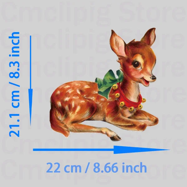 Lovely Bambi self-adhesive Clothing thermoadhesive patches thermo-stickers for children stripes appliques iron on transfer