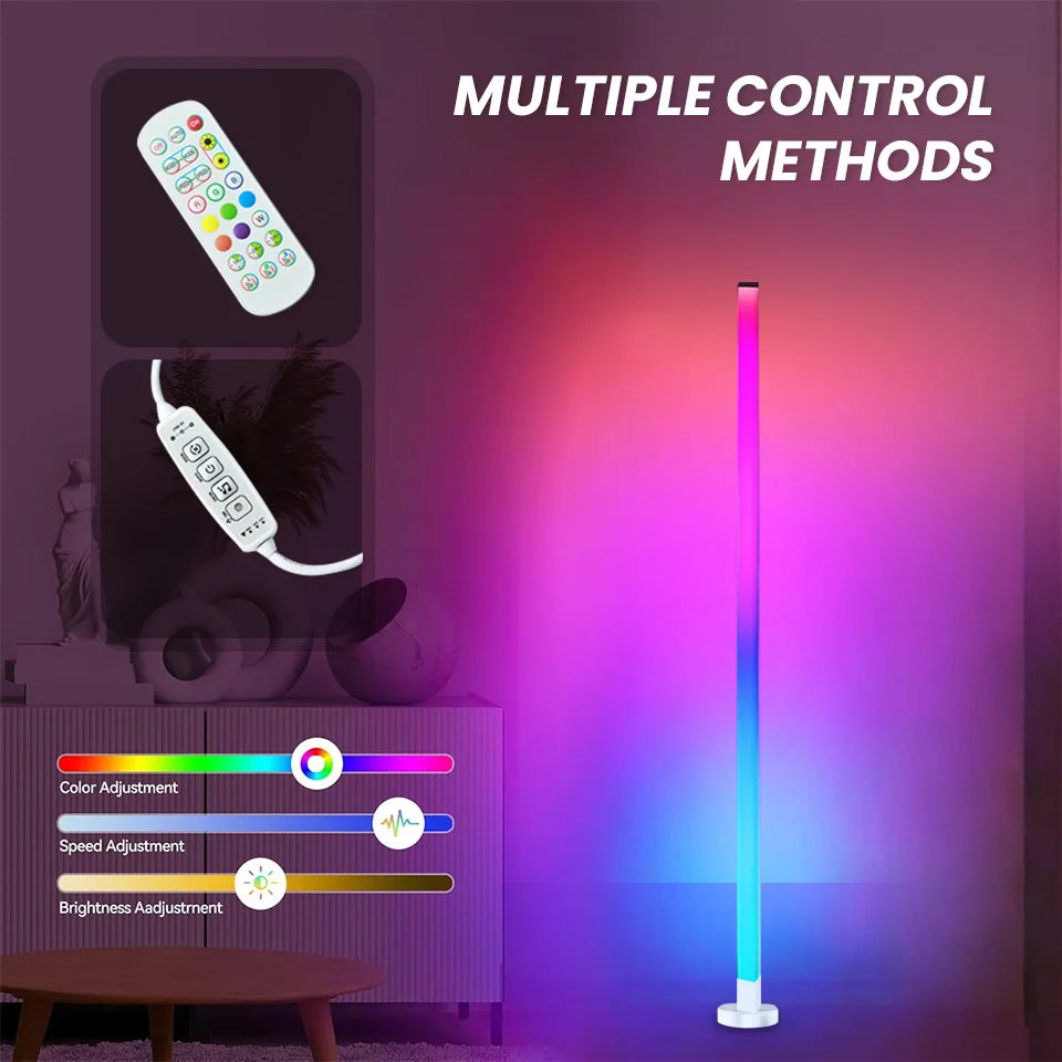 Lampada da Terra 150cm Smart RGB – Controllo APP, Illuminazione Moderna per Camera, Salotto e Gaming