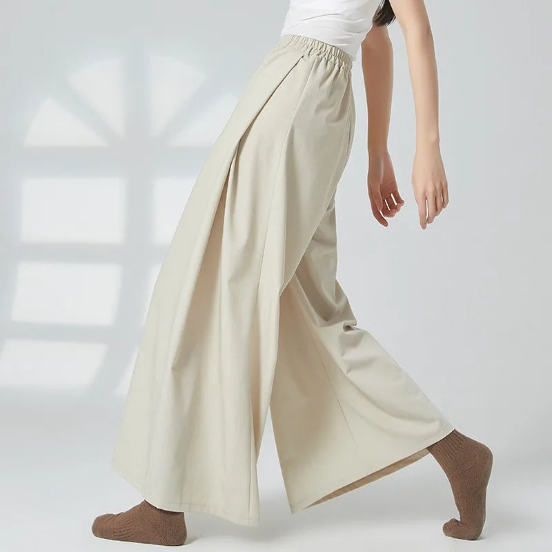 Modern Dance Girl Loose Straight Wide-Leg Pants Classic Dance Practice Outfit Daily Wear Comfortable Fit Dance Trousers