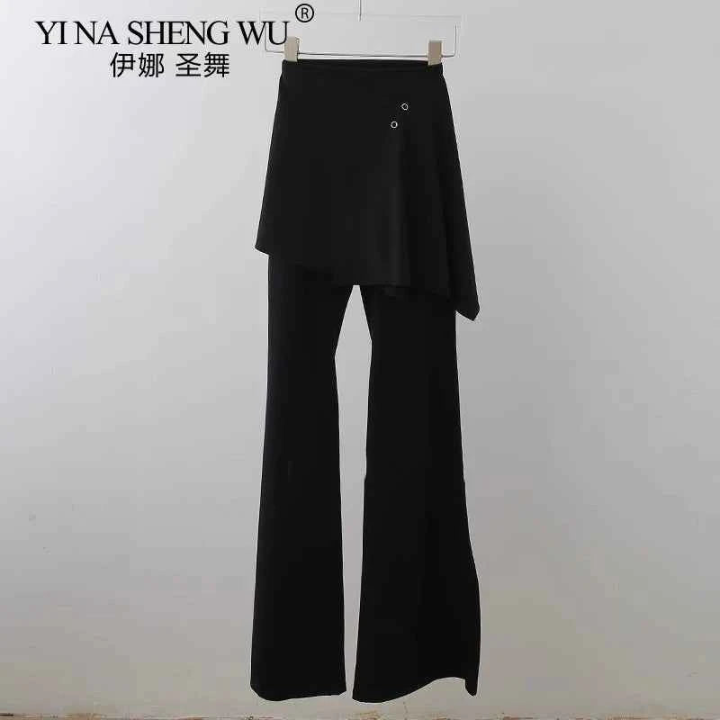 Women's Dance Practice Pants Latin Dance/Classical Dance/Yoga Costume Adult Modern Dance Bell-bottoms Pilates Fitness Wear