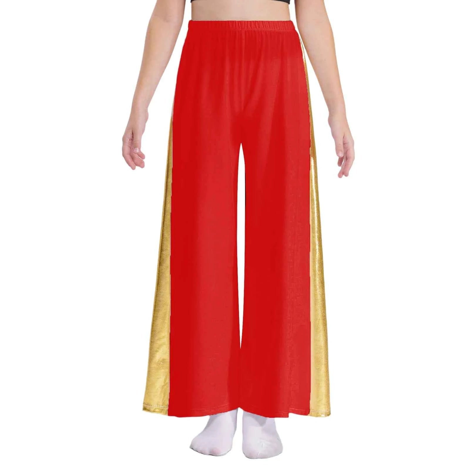 Girls Liturgical Dance Wide-Leg Pants Celebration of Spirit Palazzo Pants Worship Praise Dance Costume for Dancing Performance