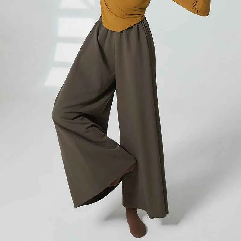 Modern Dance Girl Loose Straight Wide-Leg Pants Classic Dance Practice Outfit Daily Wear Comfortable Fit Dance Trousers
