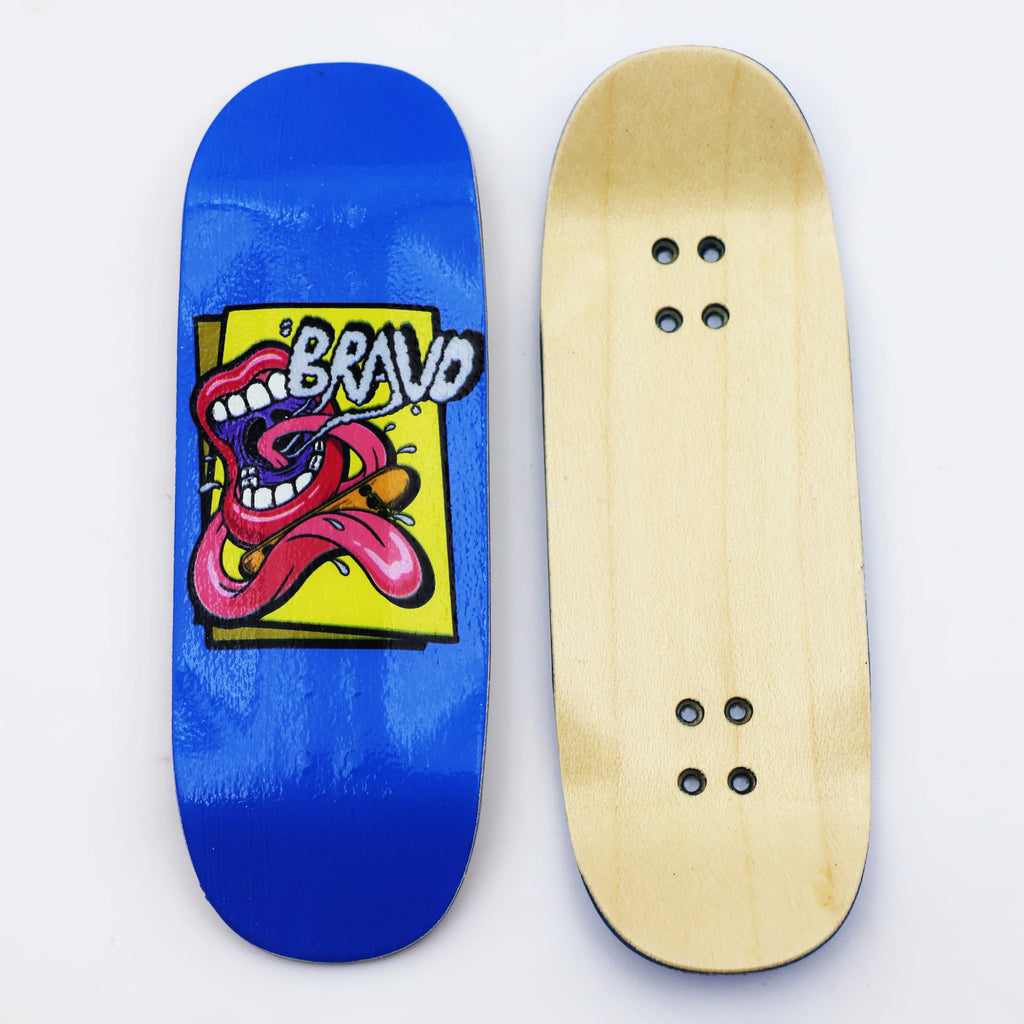 Fingerboard Deck 33mm Street Shape High Kick con Grafica - Mini Skateboard Professionale