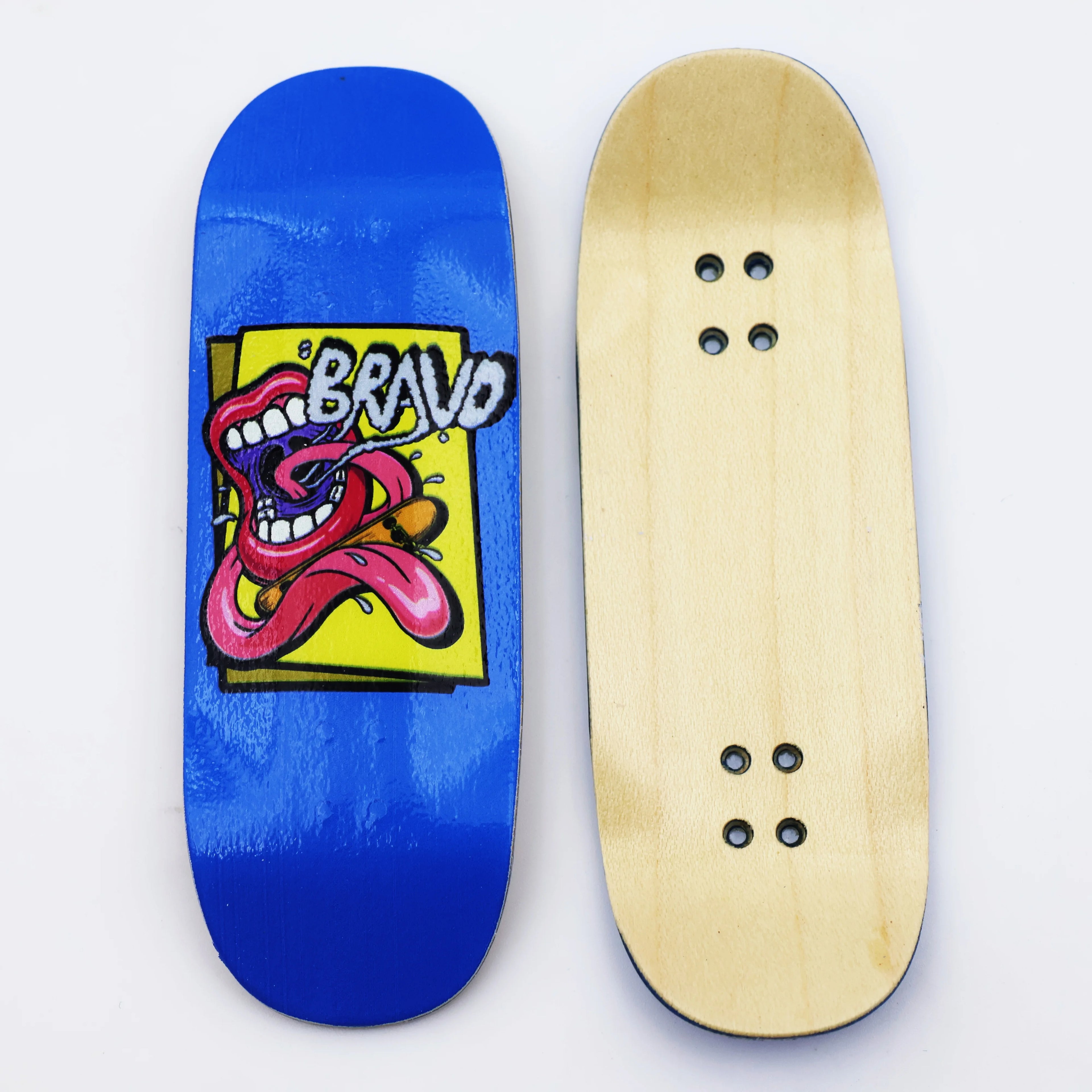 Fingerboard Deck 33mm Street Shape High Kick con Grafica - Mini Skateboard Professionale