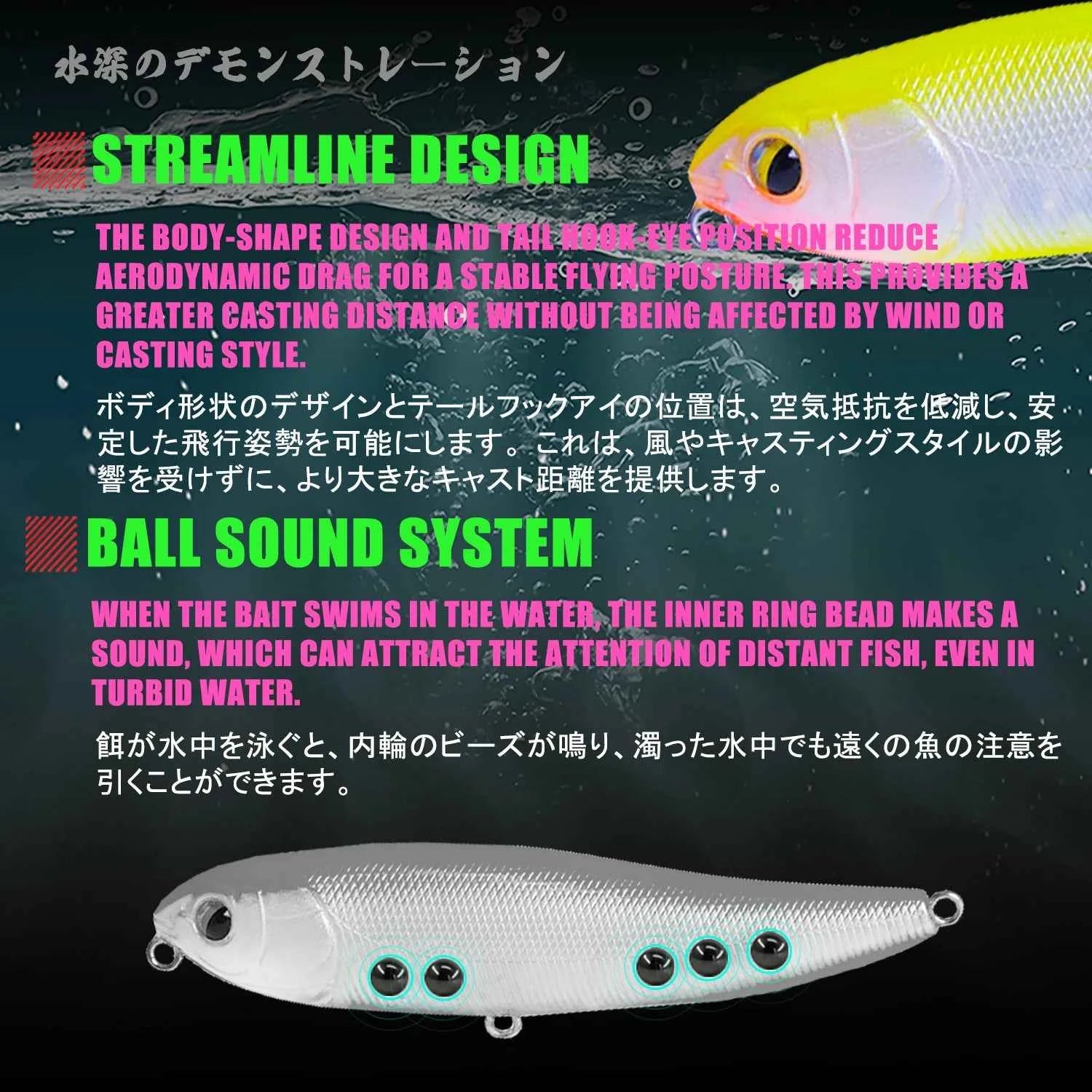 Pencil Fishing Lure Isca Artififcial Weights 8g 75mm Floating Pesca Bait Wobblers Peche A La Carp Fish Tackle Leurre Accessories