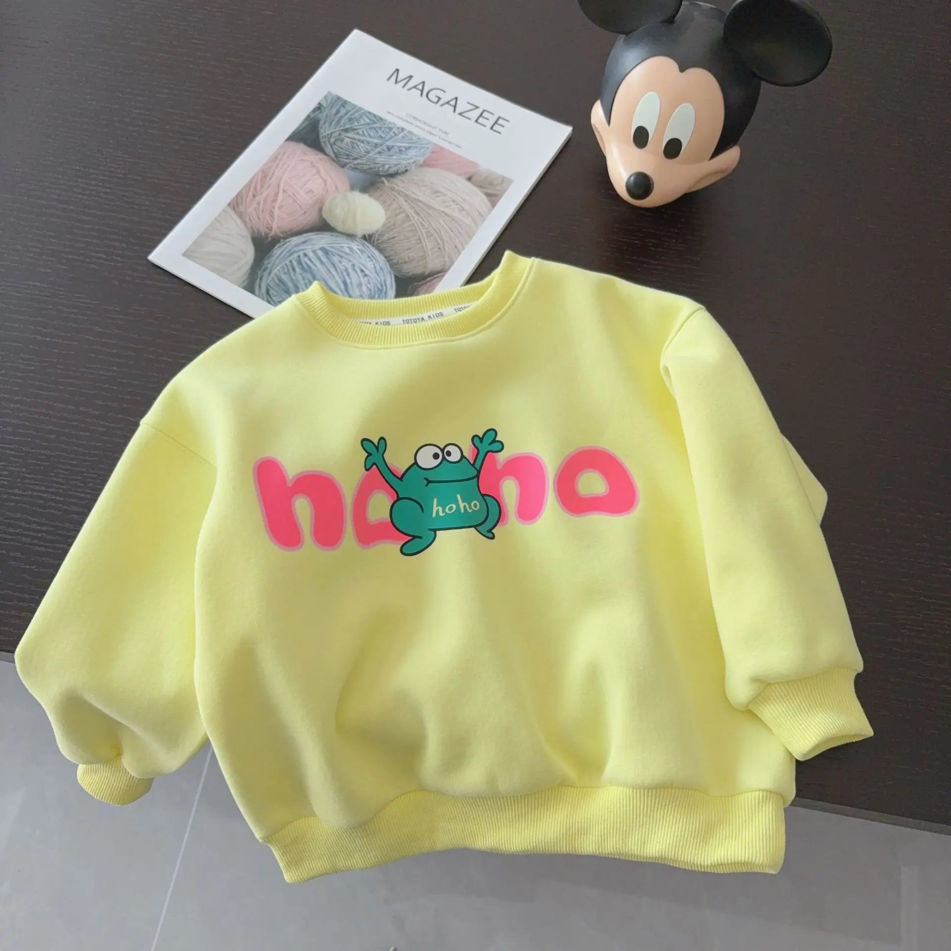 Children Sweatshirts Autumn Girls New Cartoon Printed Long Sleeved T-shirt 3-8 Years Old Boys Fashionable Loose Top