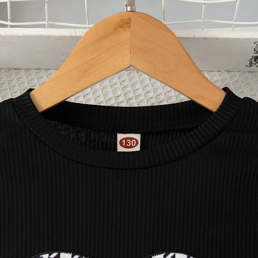 Children's Clothes 2pcs Set For Youngsters Girls Long-Sleeved Shirt +Pants Spring/Autumn Costumes Outfits Kids Clothing 5 To 12