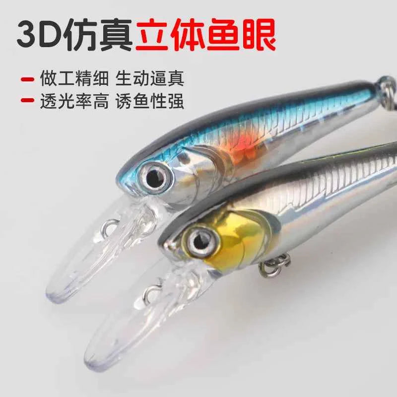 1pc Pesca Hard Fishing Lure Minnow Wobbler Peche Artificial Crank Bait Bass Perch Pike Salmon Trout