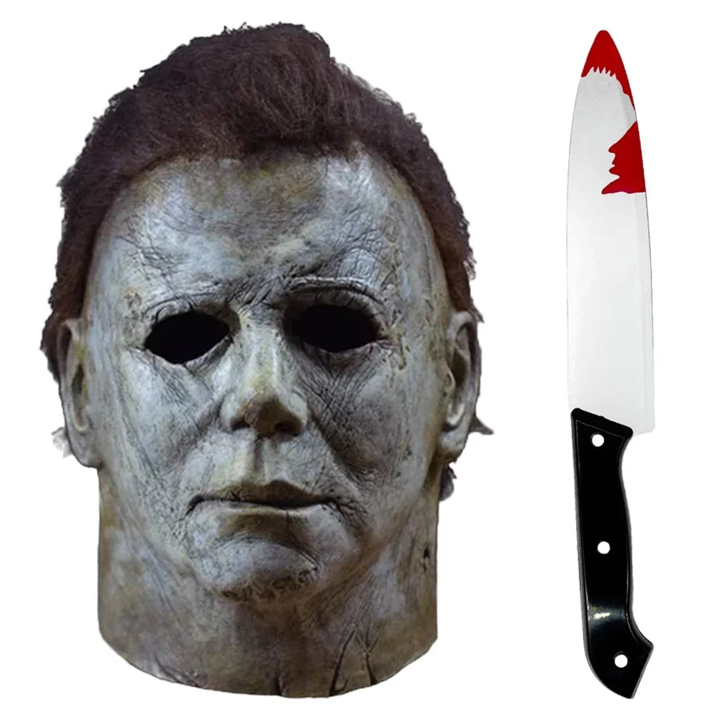 Halloween Mask Michael Myers Carnevale Killer Cosplay Costume Prop Horror Latex Headgear Bloody Killer Cos Adult Party Supplies