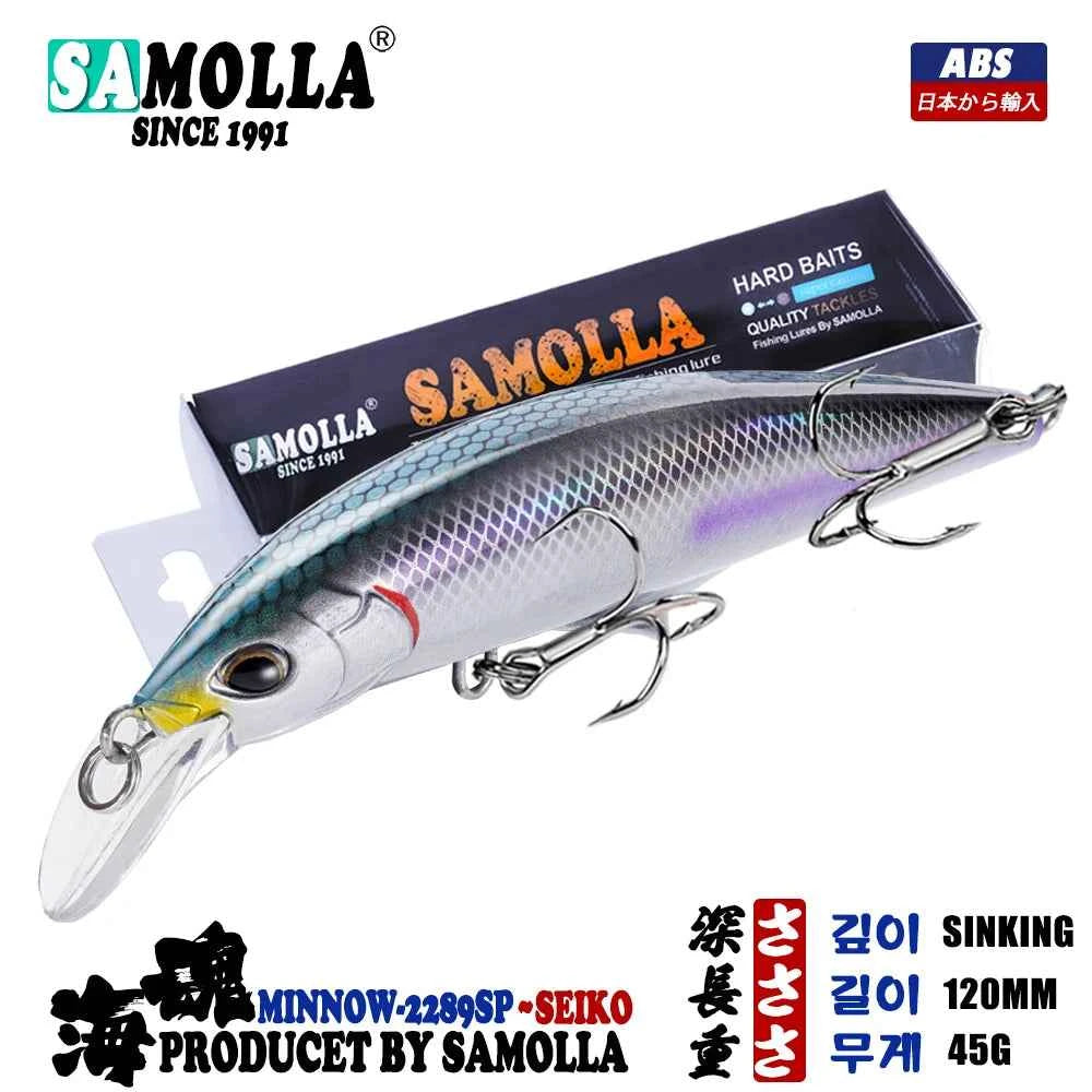 New Sinking Minnow Fishing Lure 45g 120mm Bass Baits Seabass Pike Isca Artificial Pesca Accesorios Mar Peche En Mer Leurre